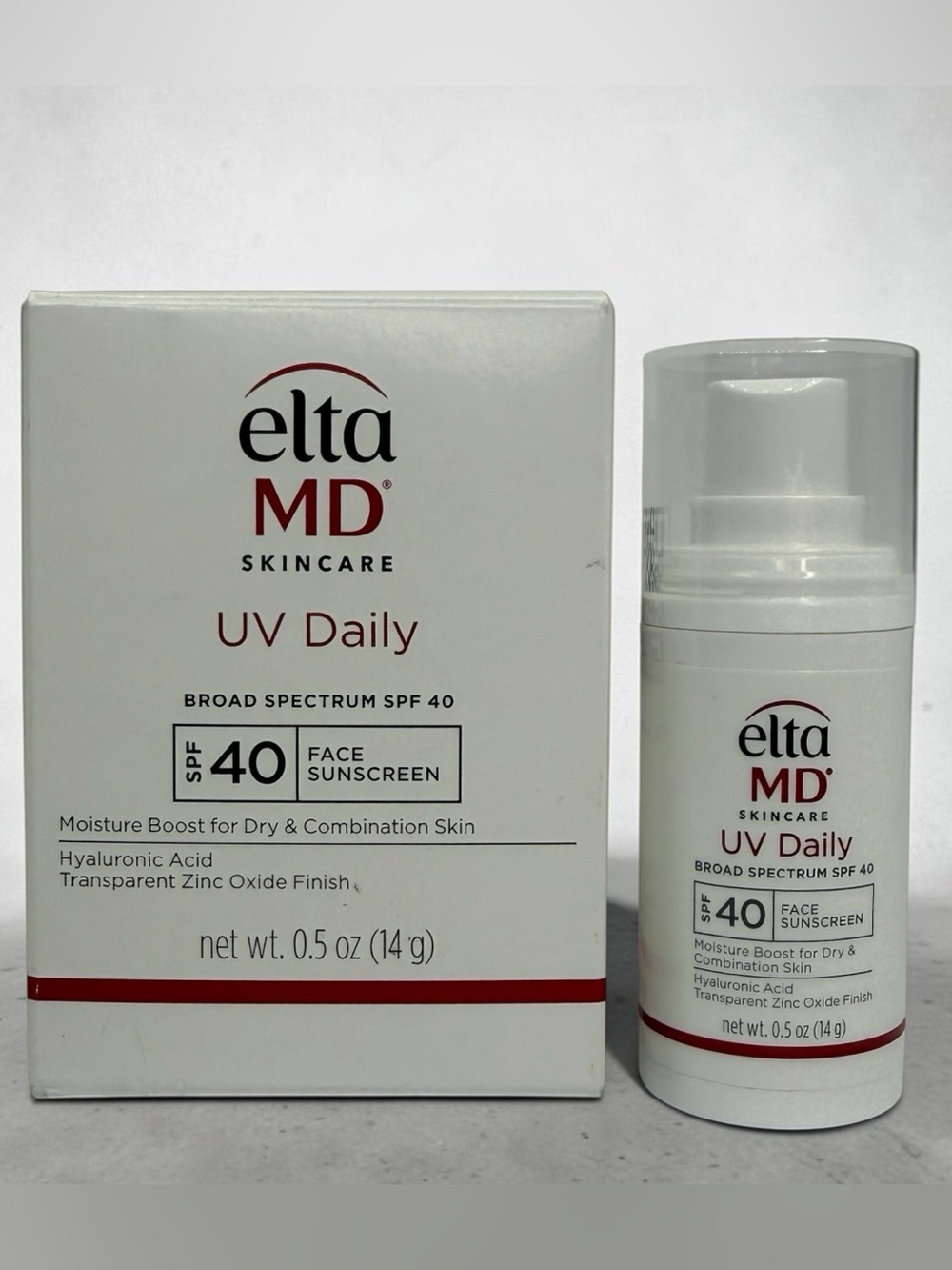 EltaMD UV Daily Face Sunscreen SPF 40 Zinc Oxide HA Moisturizer 0.5oz EXP 7/27